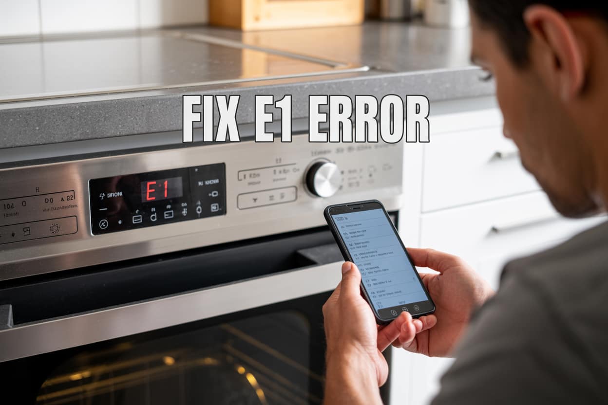 how to fix e1 error in dishwasher
